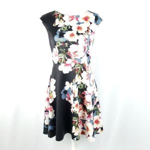 Heidi Weisel Floral Fit and Flare Dress Size 8